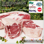 Beef Ribeye lip-on USDA CHOICE frozen whole cut +/- 8kg price/kg brand BLUERIBBON - PREORDER 2-3 days notice (Scotch-Fillet / Cube-Roll)